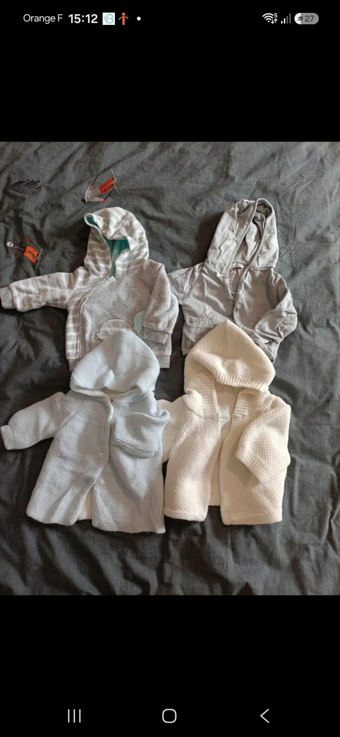 Lot 4 gilets bébé garçon 3 mois